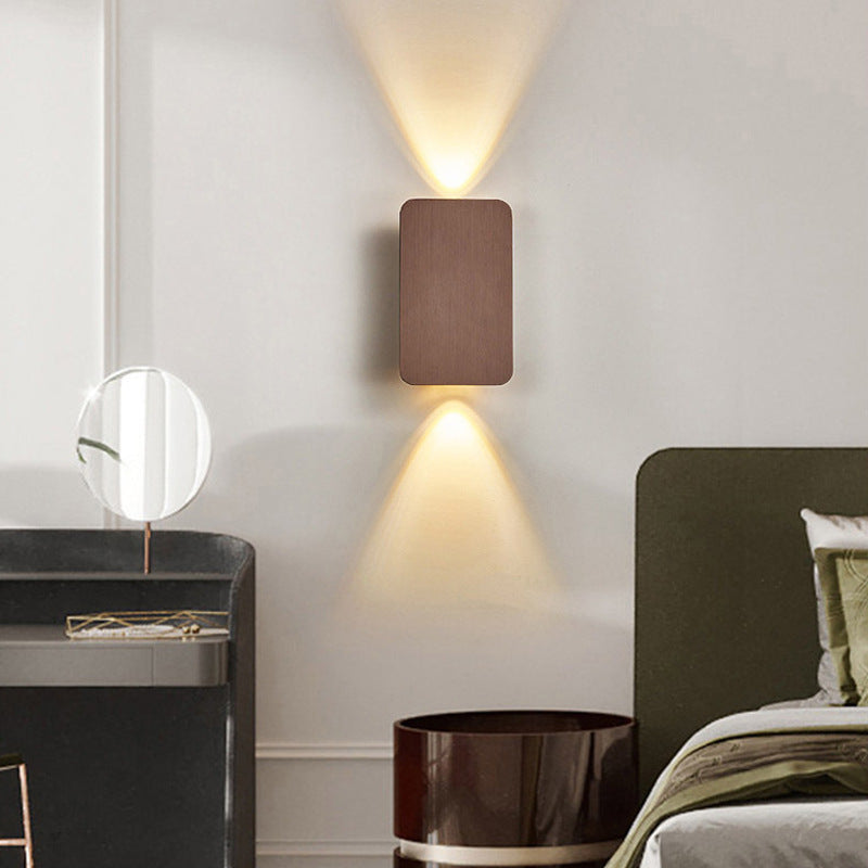 Obdélníková nástěnná LED lampa LumaRect — teplé interiérové osvětlení - Desfino