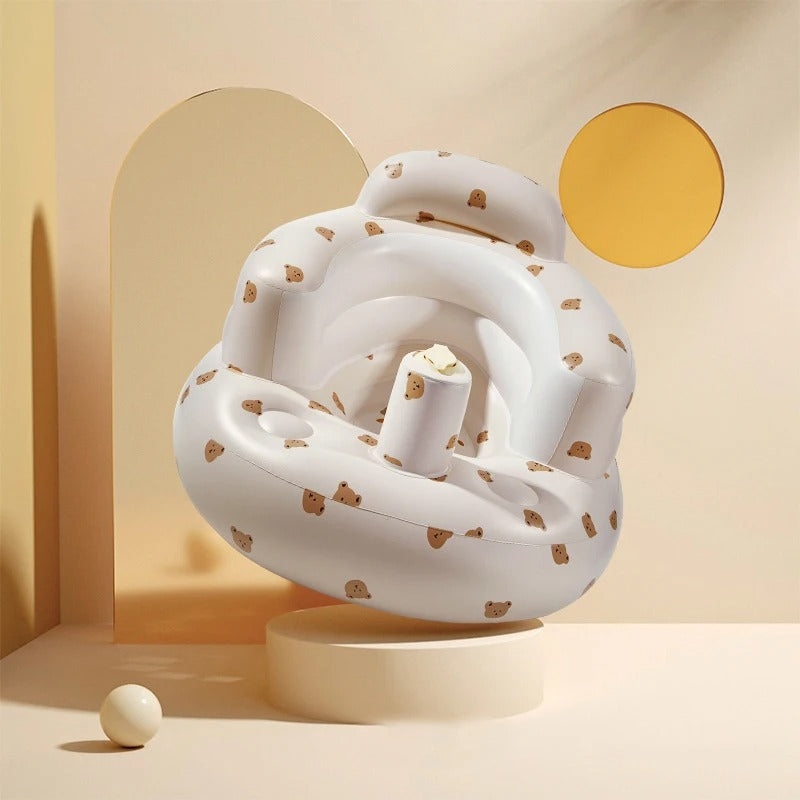 NovaNest Inflatable Baby Chair — Built-In Pump, Curved Backrest - Desfino