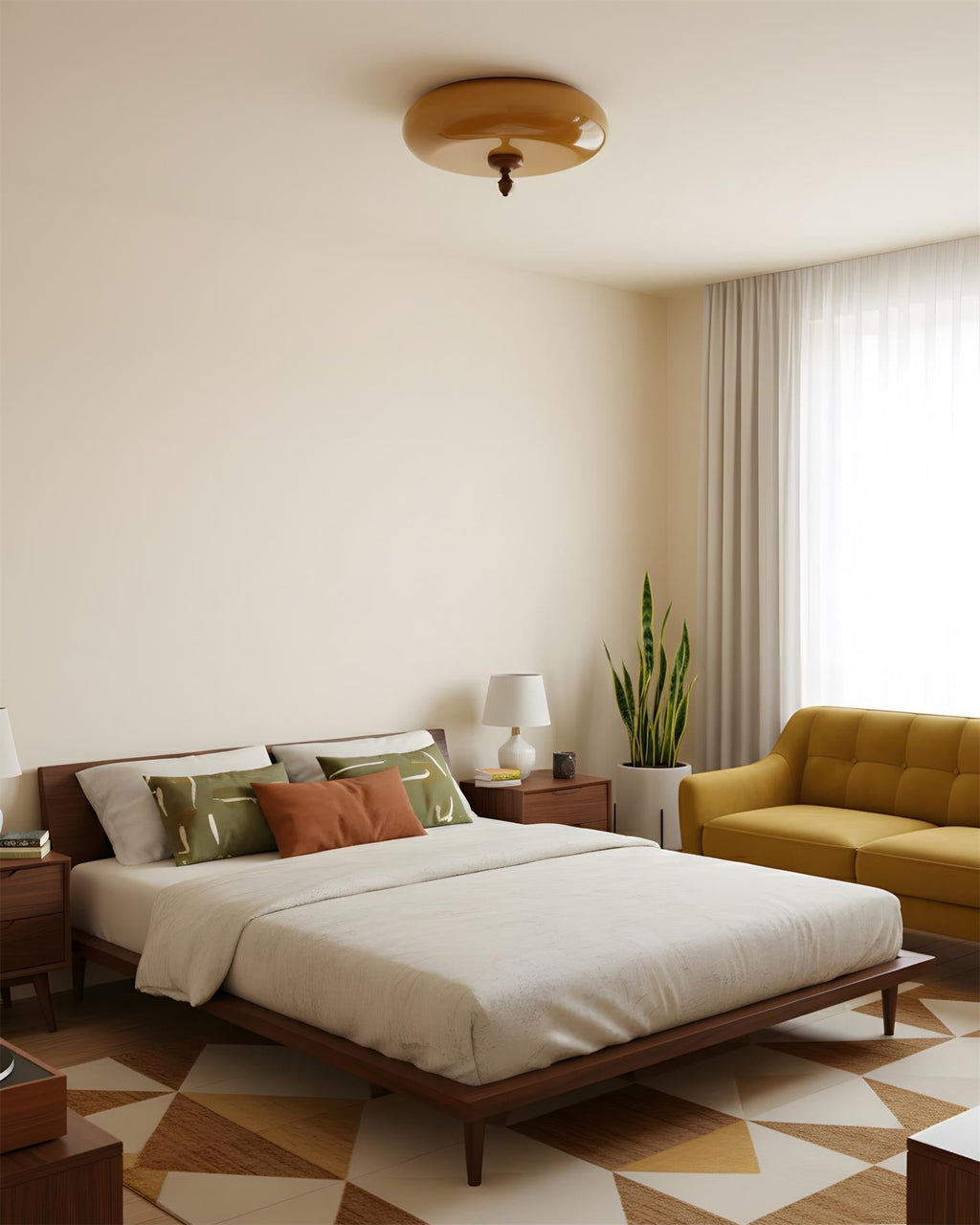 Deckenleuchte Honeydrift von Esilora – minimalistische Silhouette, edle Oberfläche