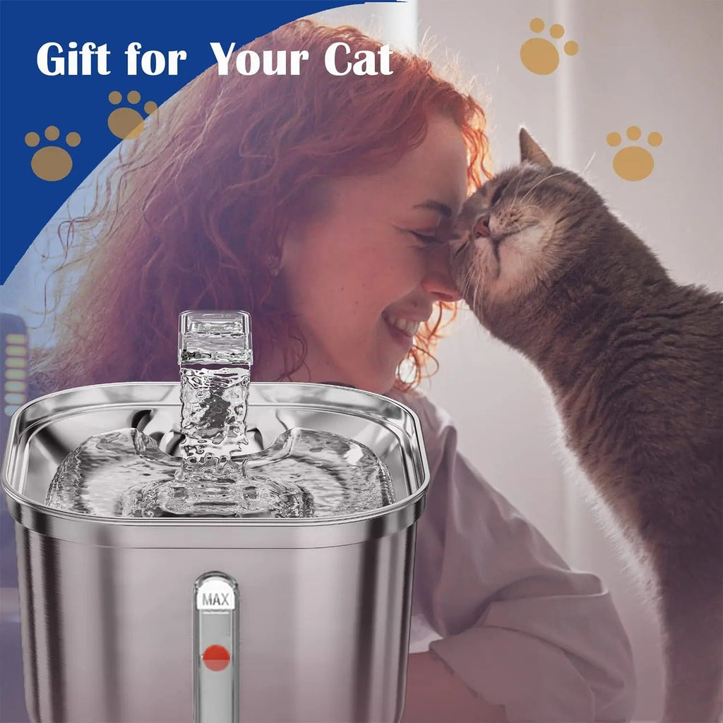 LumaQuell Pro automatická nerezová fontána na vodu pro kočky - Desfino