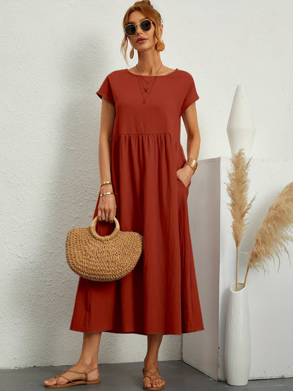 Robe Longue Fluide avec Poches
