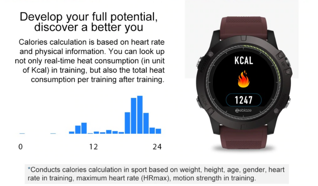 Montre connectée tactique RidgeTech — Résistante à l’eau et à la poussière, activité et fréquence cardiaque - Desfino