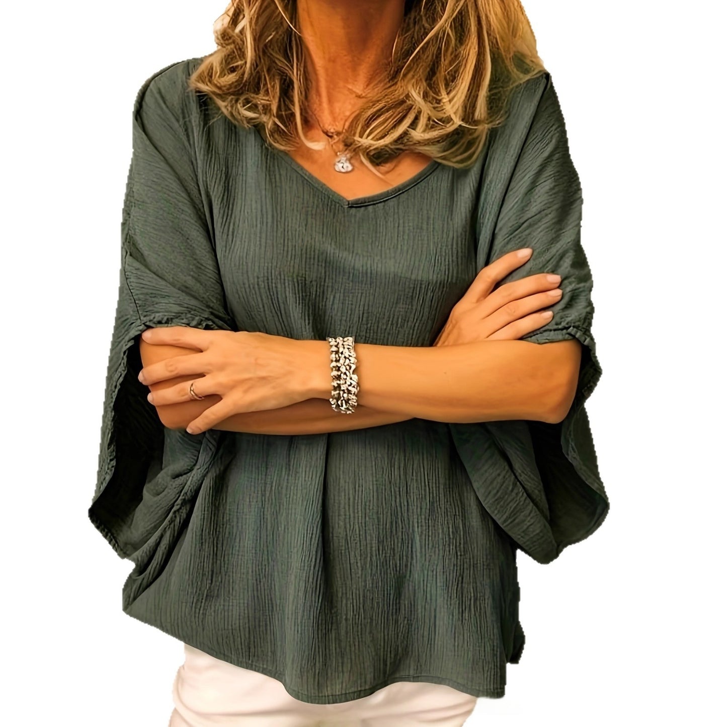 Blouse fluide à manches larges