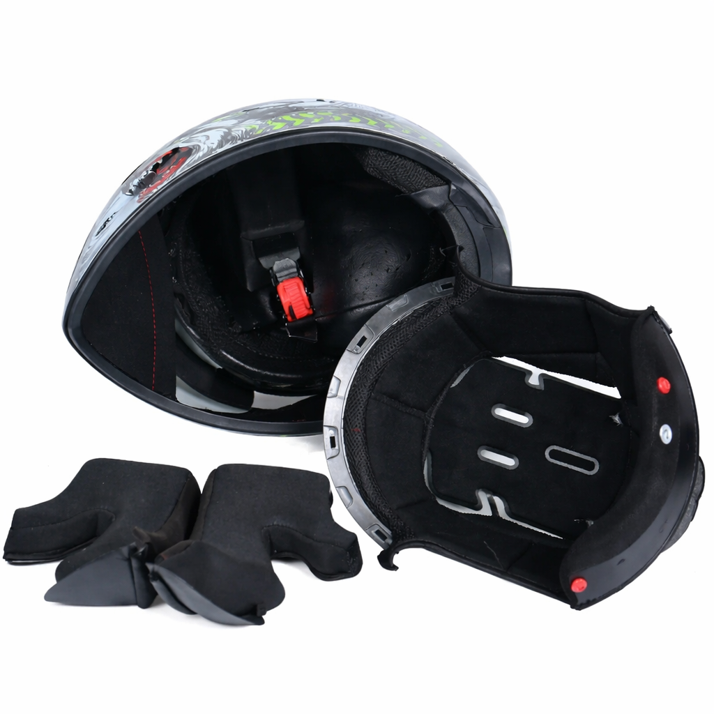 Casque de moto intégral LVS-701 — chaleur hivernale, double visière - Desfino