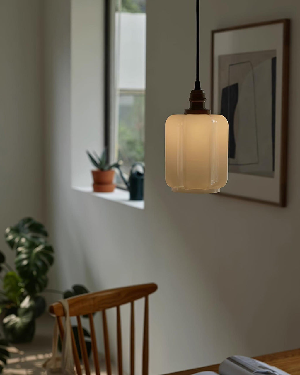 Henry Pendant Lamp — White Glass Shade
