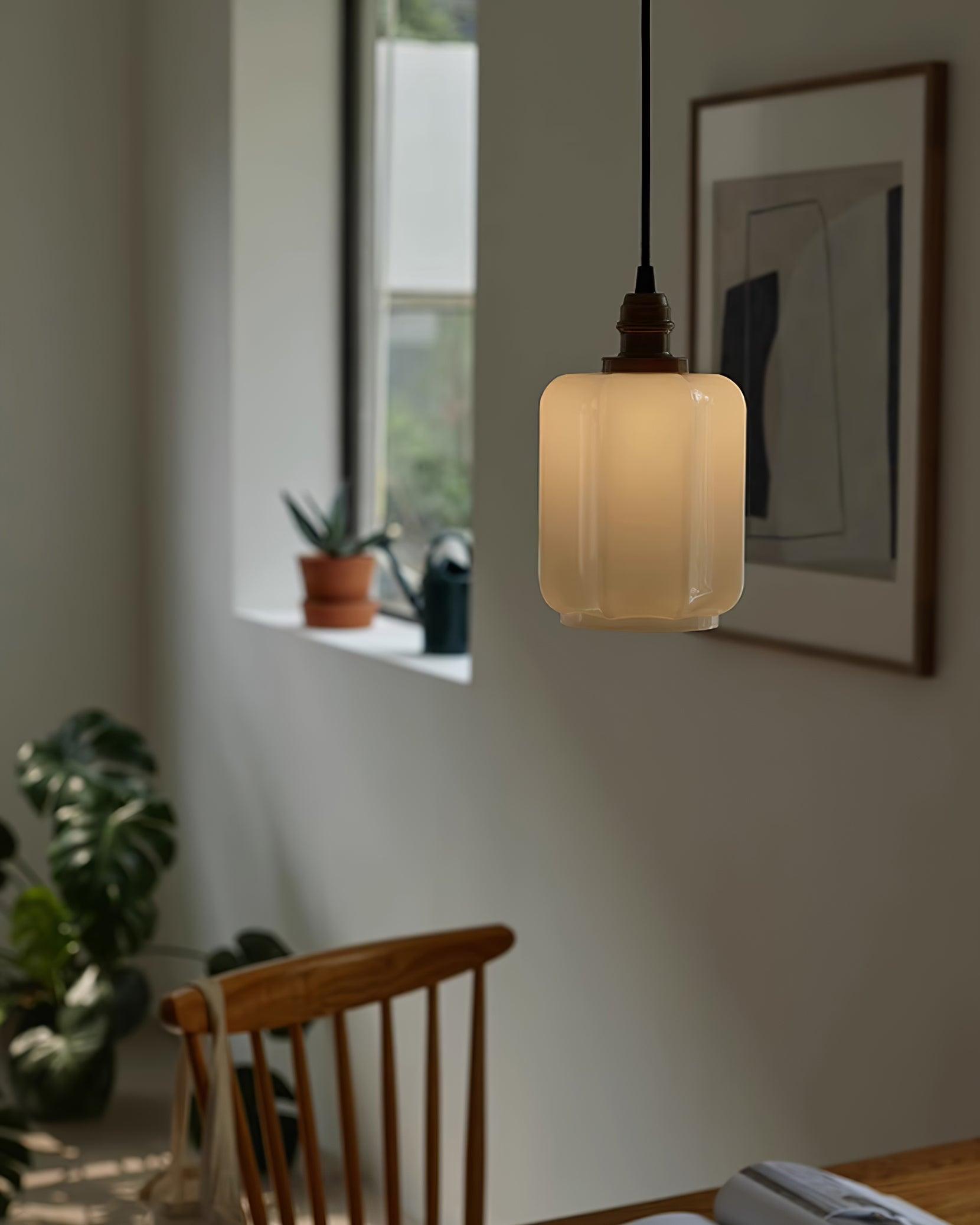 Henry Pendant Lamp — White Glass Shade