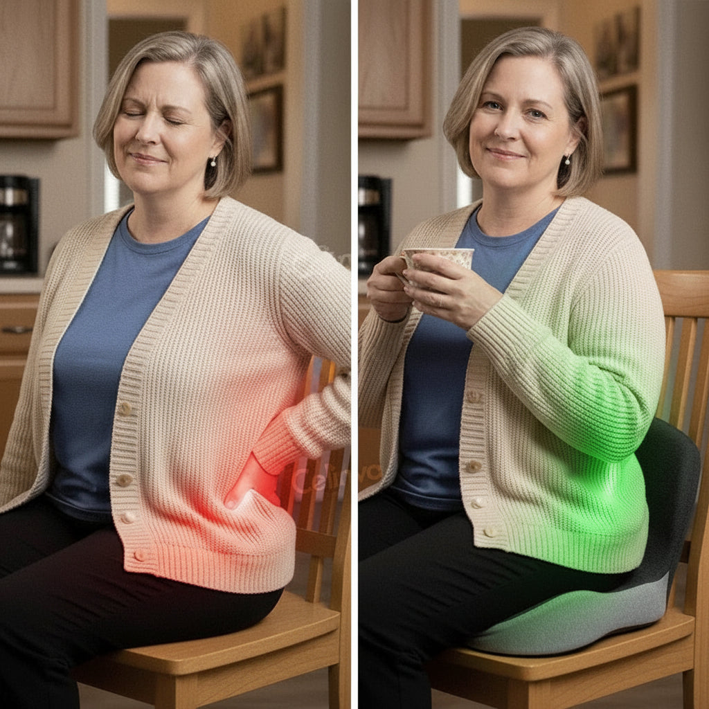 כרית מושב אורטופדית מספוג זיכרון — עיצוב לתמיכה ביציבה - דספינו