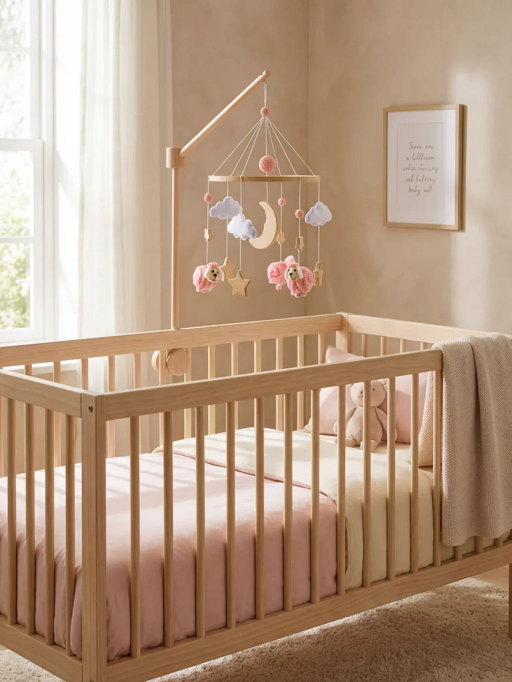 Hölzernes Babymobile – langsam schwingender Hän­ge­schmuck