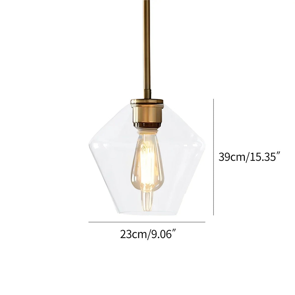 Hailie Clear Glass Pendant Light for Kitchen | Desfino