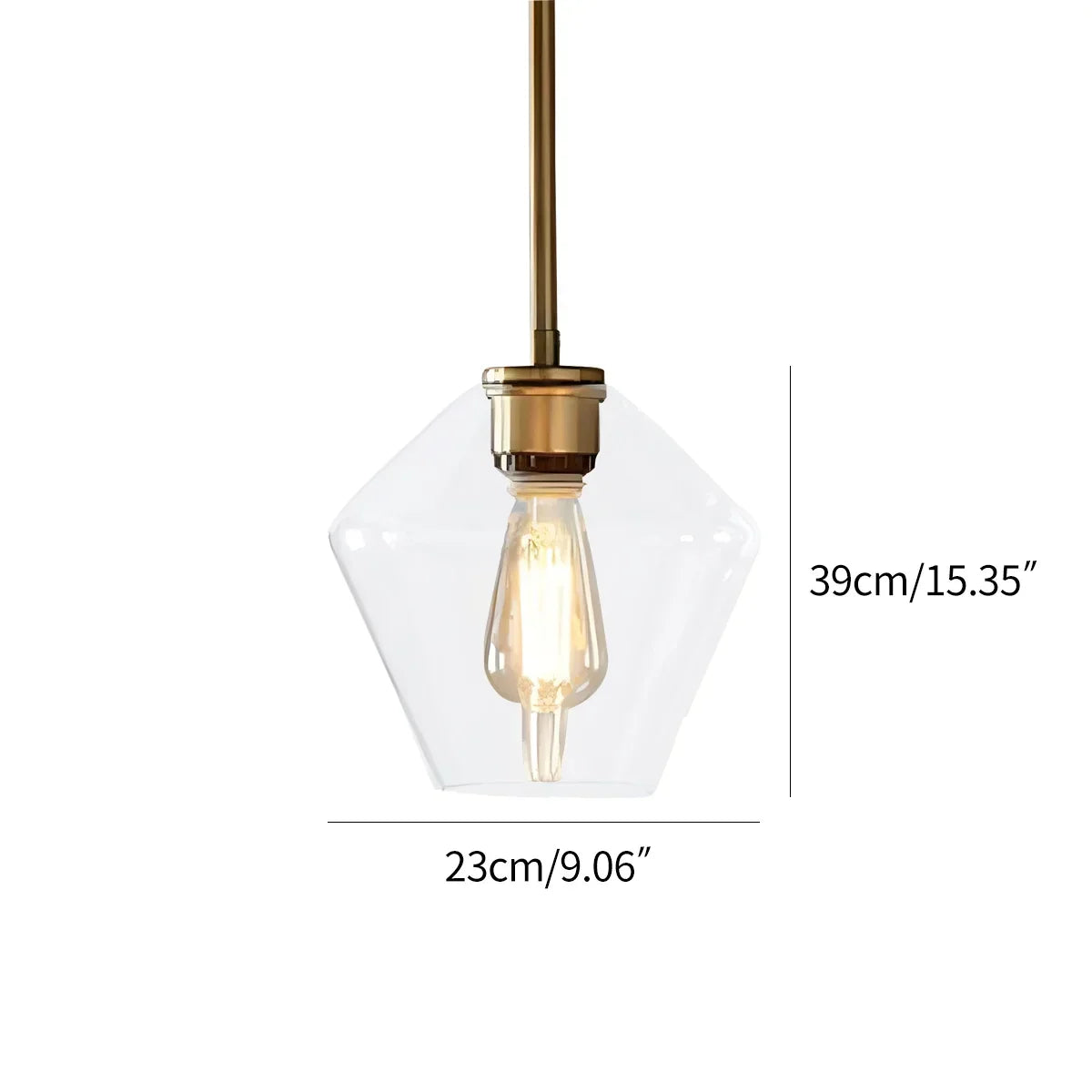 Hailie Clear Glass Pendant Light for Kitchen | Desfino