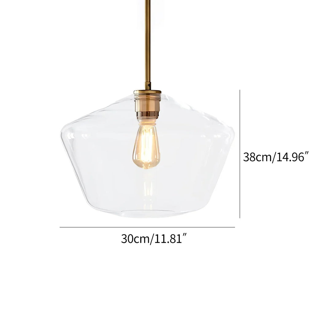Hailie Clear Glass Pendant Light for Kitchen | Desfino