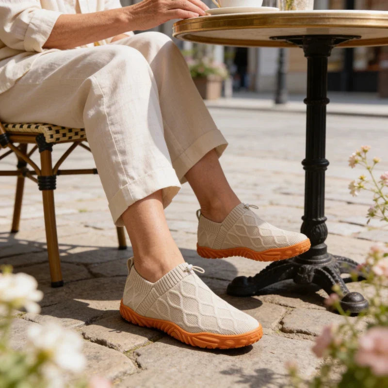 Strick-Slipper – Breite Zehenbox, Barfuß-inspirierter Komfort