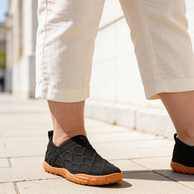 Strick-Slipper – Breite Zehenbox, Barfuß-inspirierter Komfort