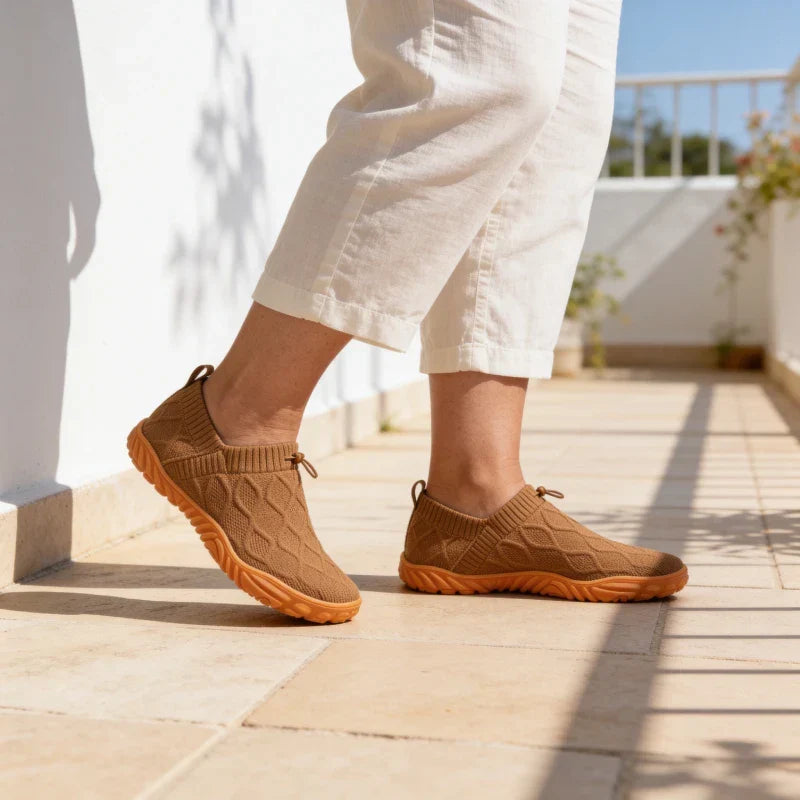 Strick-Slipper – Breite Zehenbox, Barfuß-inspirierter Komfort