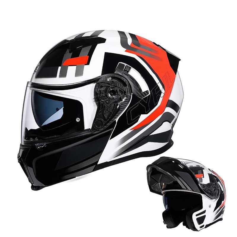 Casque de moto modulable — DOT & ECE, double visière, doublure lavable - Desfino