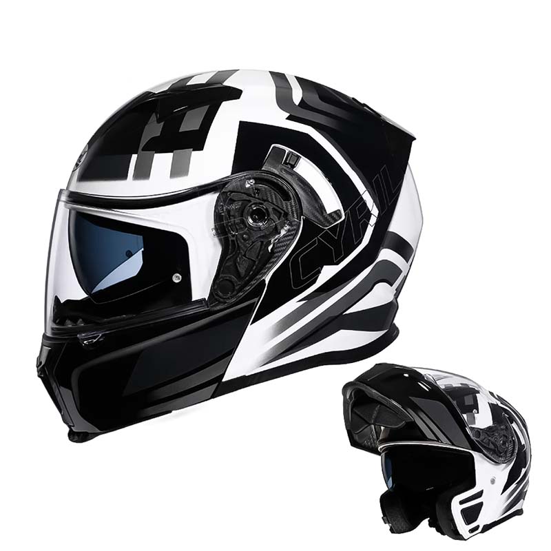 Casque de moto modulable — DOT & ECE, double visière, doublure lavable - Desfino