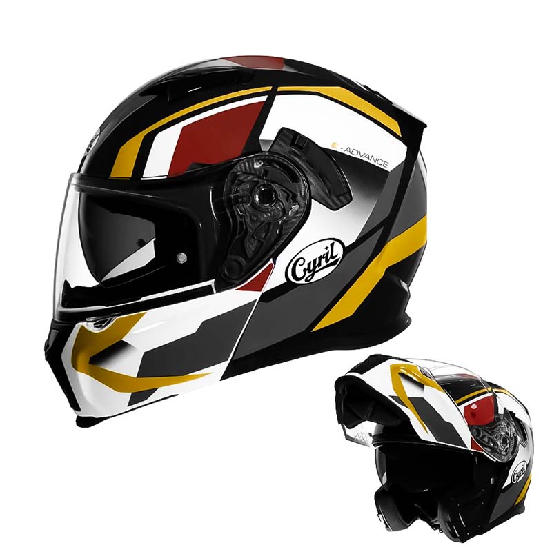 Casque de moto modulable — DOT & ECE, double visière, doublure lavable - Desfino