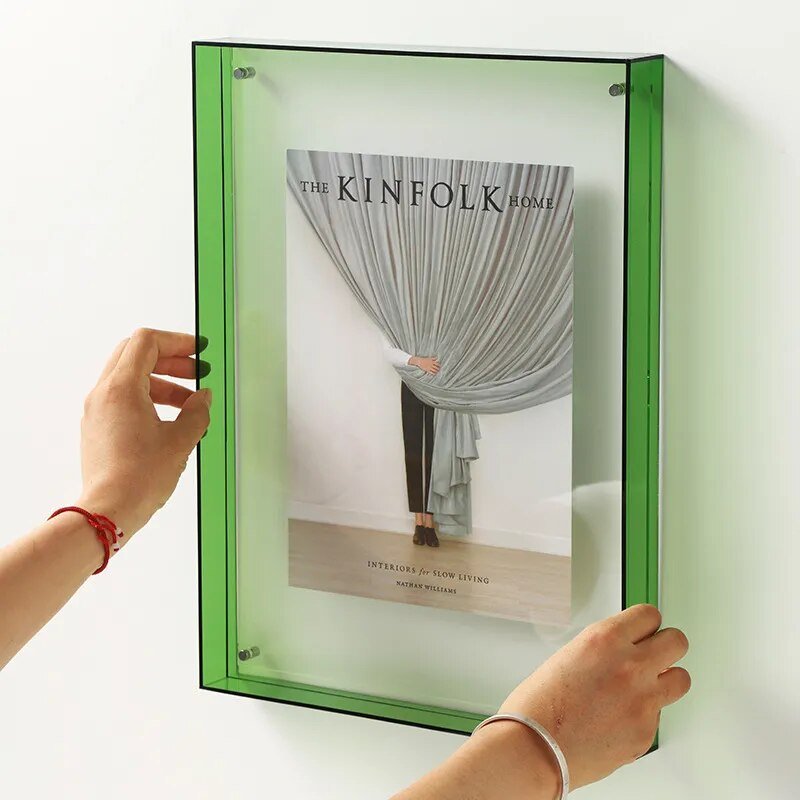 NovaGlass Bilderrahmen aus farbigem transparentem Acryl — modernes Rechteck - Desfino