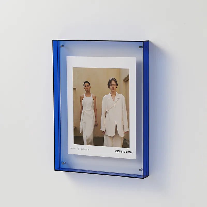 NovaGlass Bilderrahmen aus farbigem transparentem Acryl — modernes Rechteck - Desfino