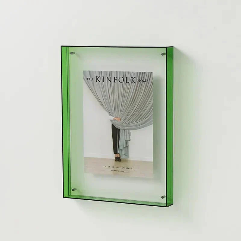 NovaGlass Bilderrahmen aus farbigem transparentem Acryl — modernes Rechteck - Desfino