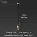 鎏金水滴水晶吊灯 — 暖光 LED 灯具 - Desfino