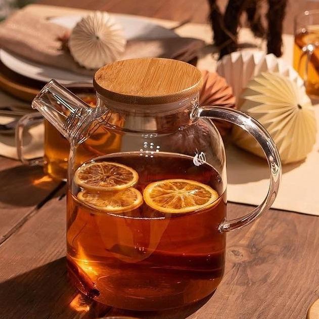 Wilmax-Thermoglastheekanne 54oz — Für Teeliebhaber, herdgeeignet | Desfino