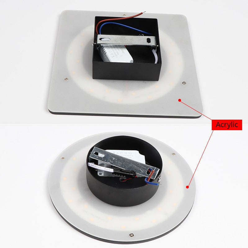 AeroLume Applique murale d’extérieur LED ronde, noire et blanche - Desfino