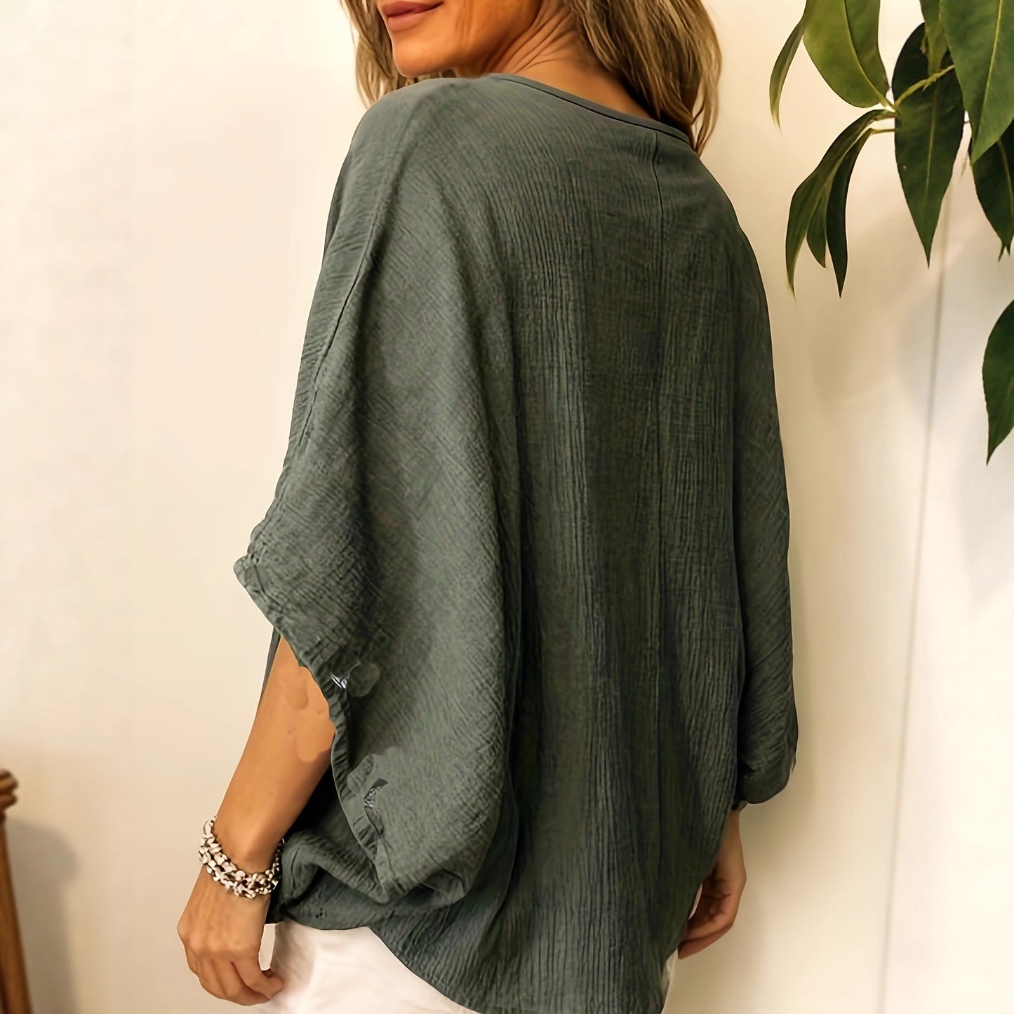 Blouse fluide à manches larges