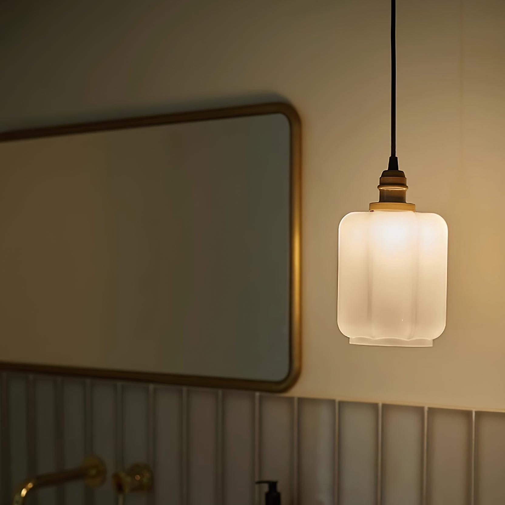 Henry Pendant Lamp — White Glass Shade