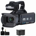 Caméra de vlog 4K NexaCam — Écran tactile rotatif, zoom 18x, entrée microphone - Desfino