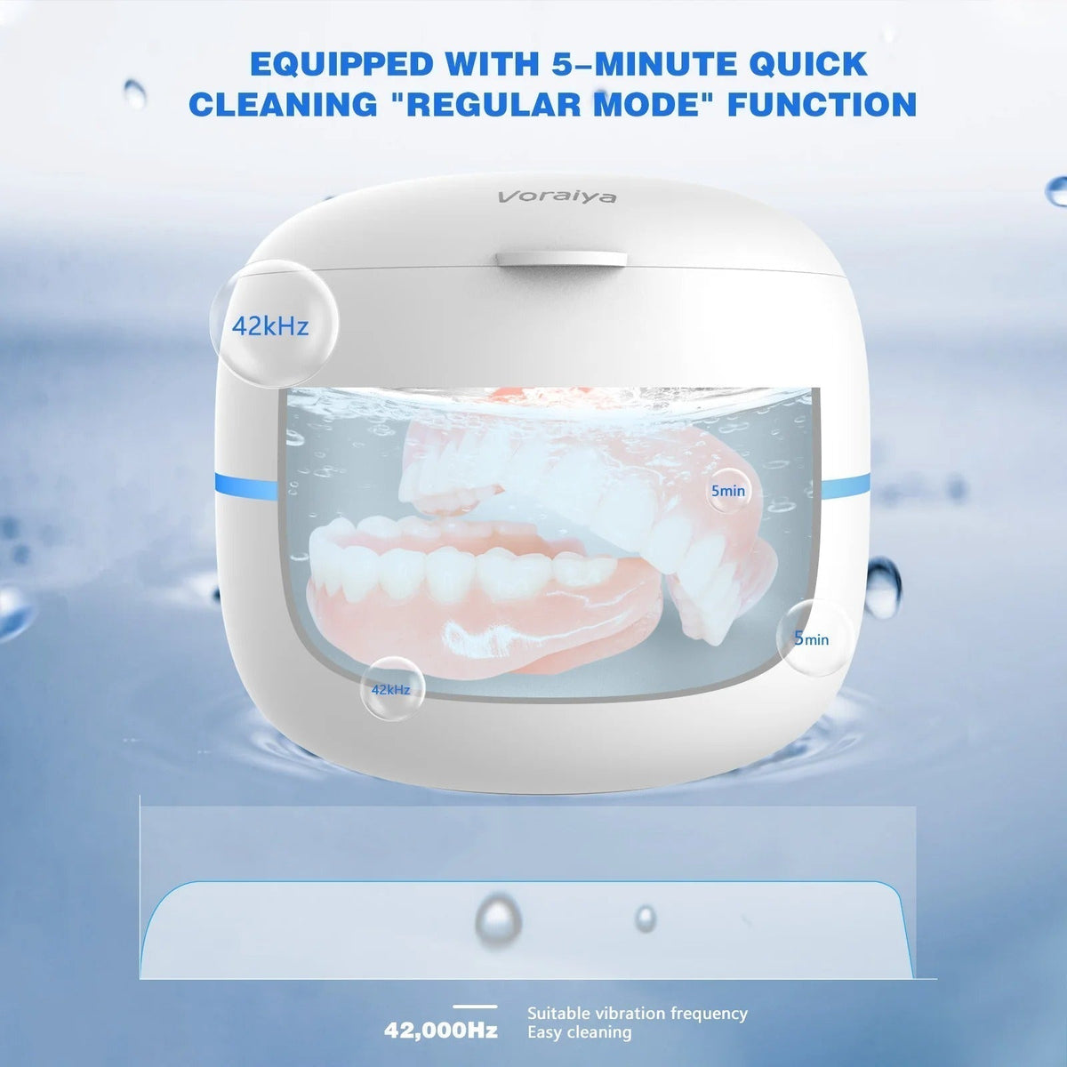 PureVive Ultrasonic Dental Cleaner Pro — 42,000 Hz, UV-C-sterilointi - Desfino