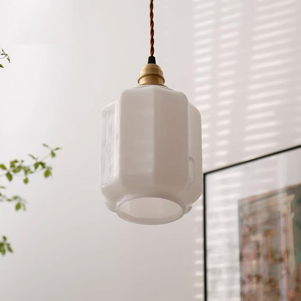 Henry Pendant Lamp — White Glass Shade