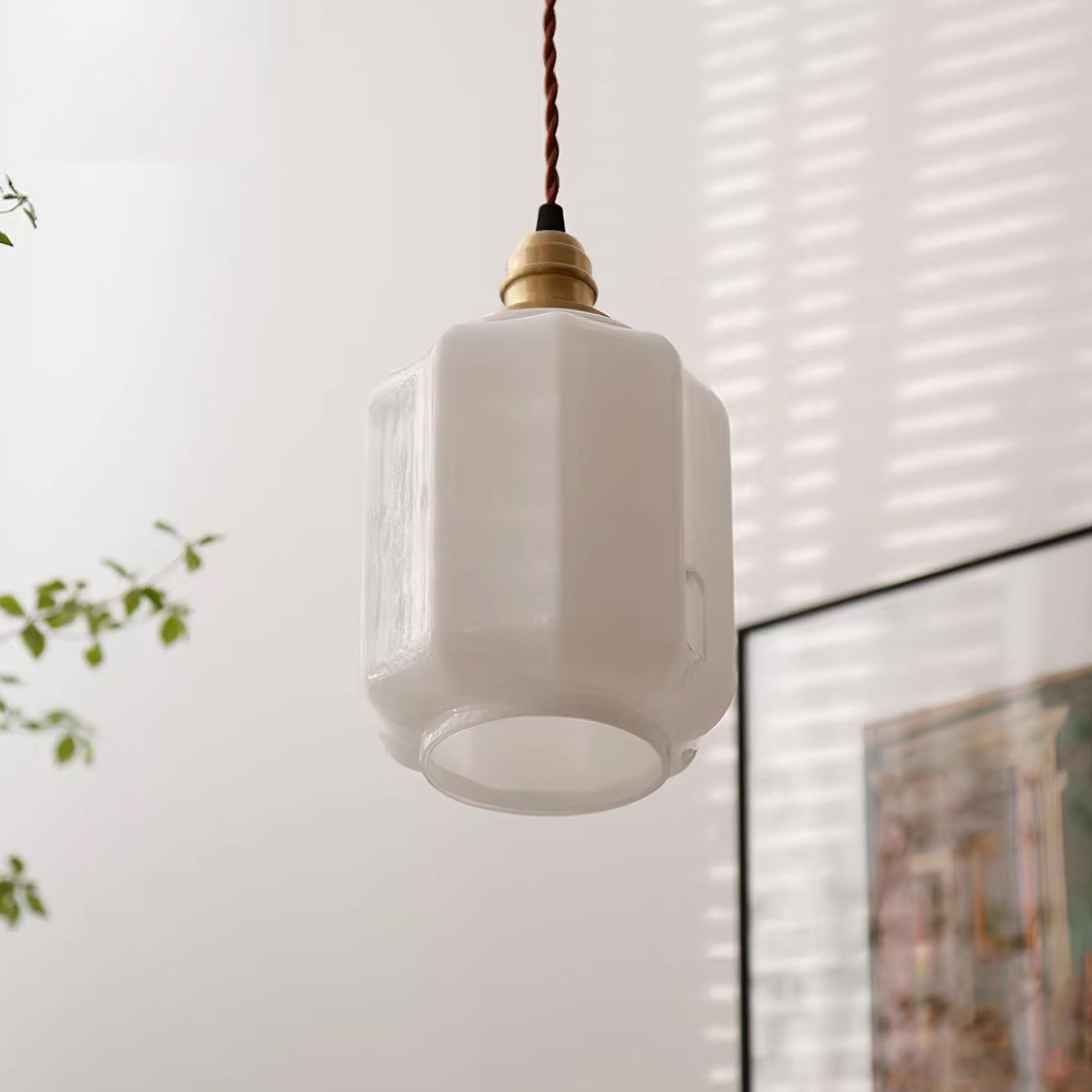 Henry Pendant Lamp — White Glass Shade