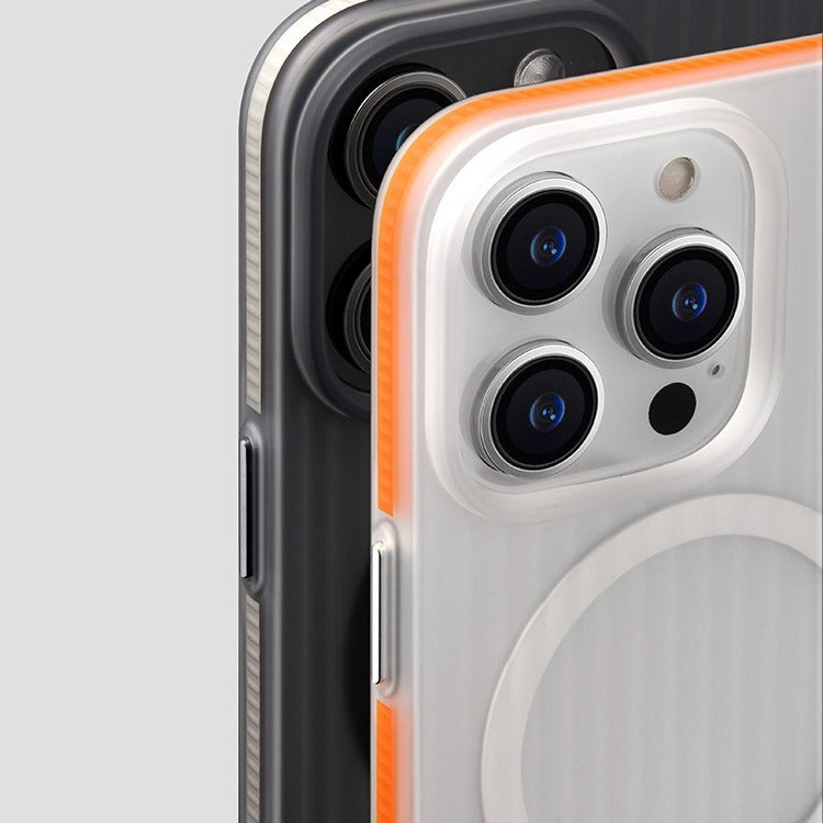 Slank gestreept iPhone-hoesje — Minimalistische beschermende telefoonhoes - Desfino