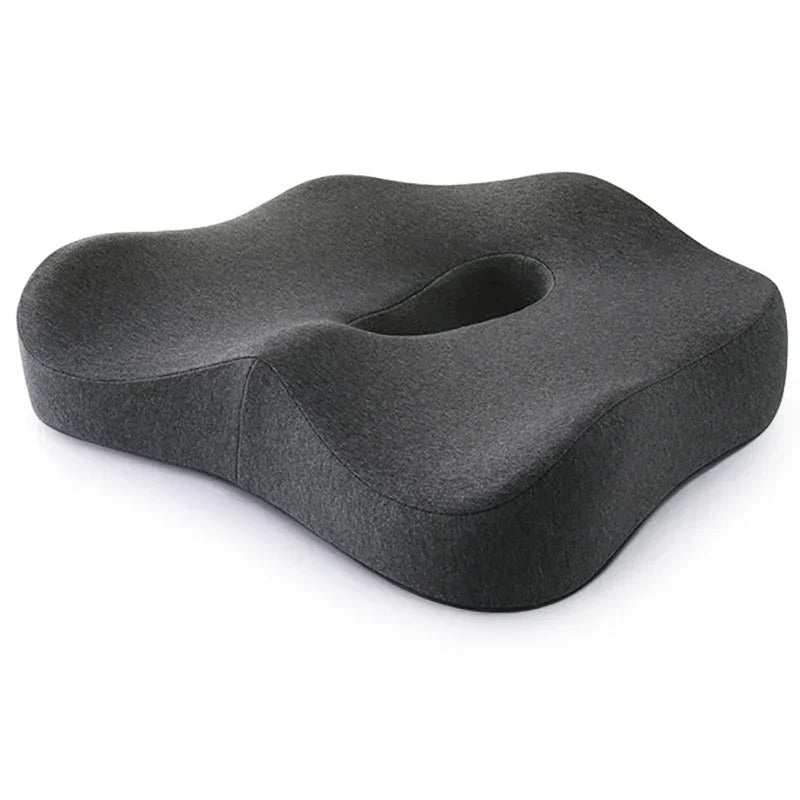 Cojín de asiento de espuma viscoelástica NovaLum — Soporte ergonómico lumbar y coccígeo - Desfino
