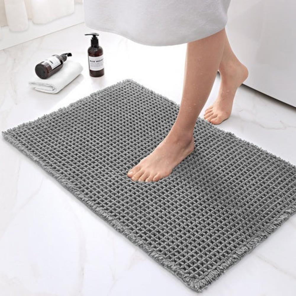 Covoraș de baie moale, cu două straturi și textură 3D tip fagure — Foarte absorbant - Desfino