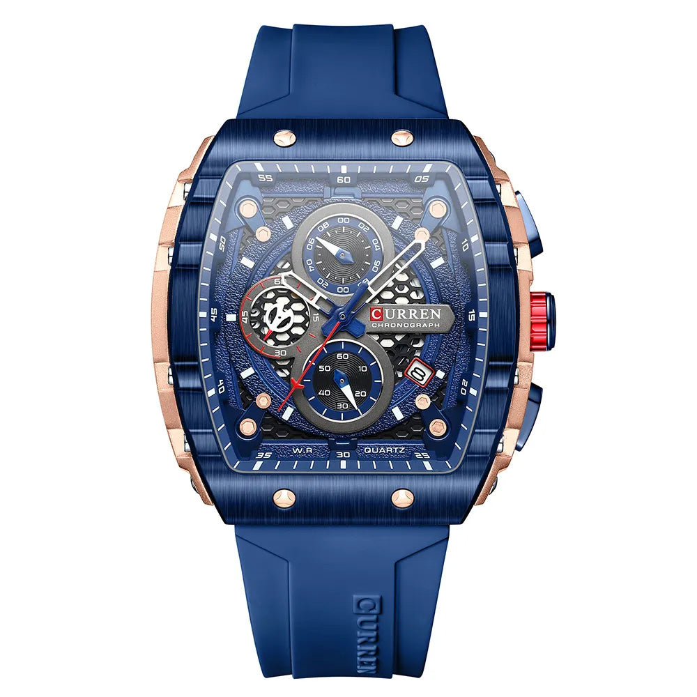 Hodinky Vareno s chronografem — velký ciferník, quartzový strojek, automatické zobrazování data - Desfino