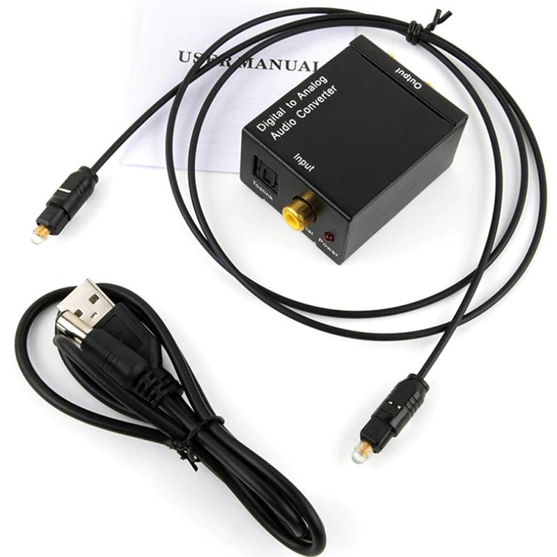 Voltix tragbarer analog-digitaler 3,5-mm-Koaxial-Audiokonverter - Desfino