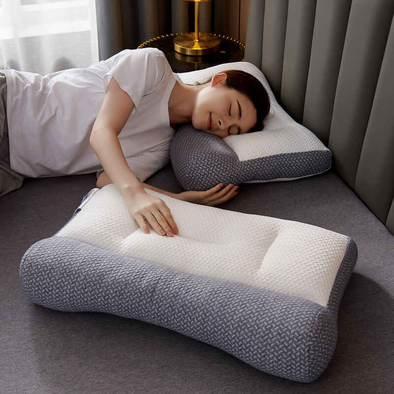 Almohada de soporte cervical RestWell — Rulo contorneado ergonómico para el cuello - Desfino