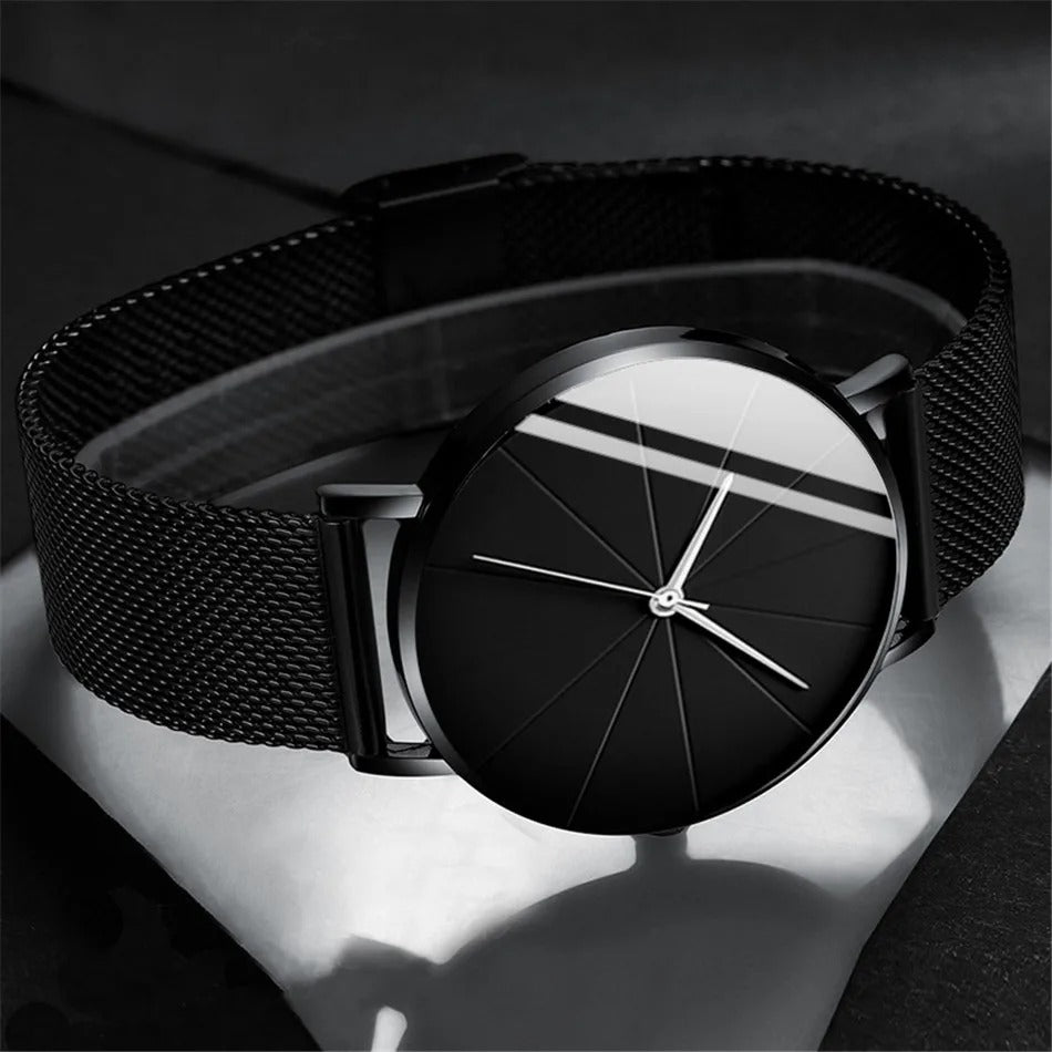 Pánské luxusní hodinky Aurion Crest 37mm — výrazný ciferník, pouzdro z nerezové oceli - Desfino