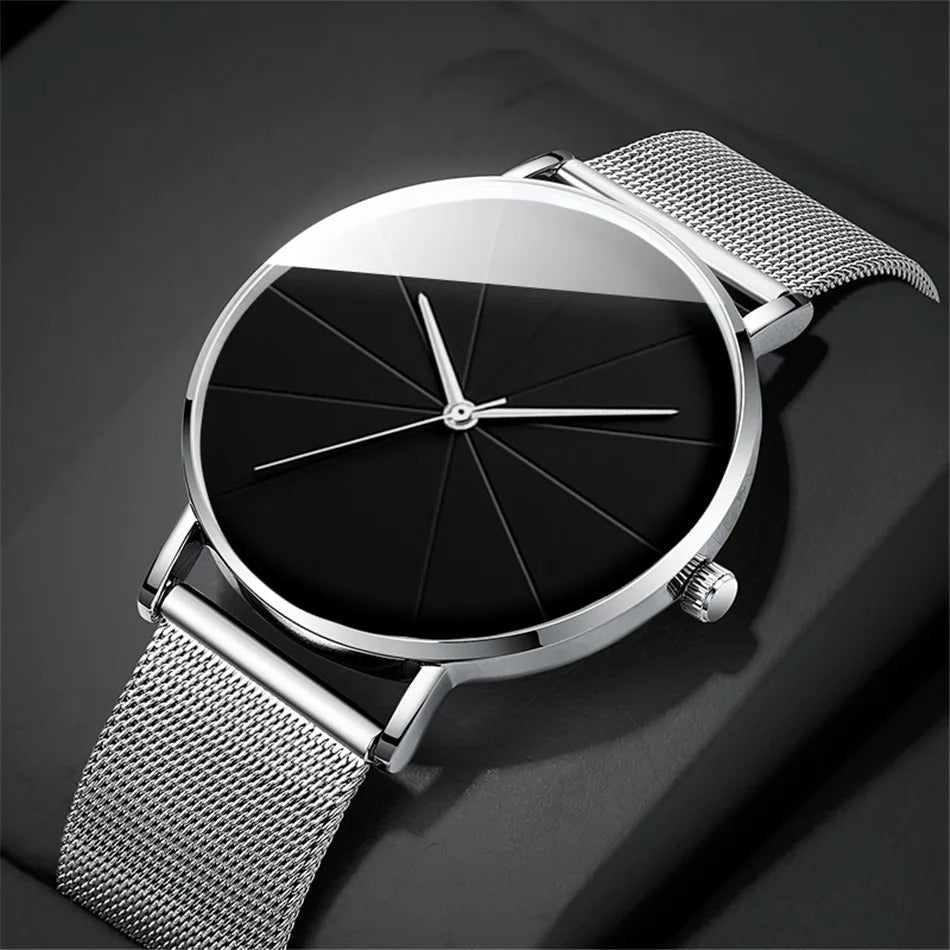 Pánské luxusní hodinky Aurion Crest 37mm — výrazný ciferník, pouzdro z nerezové oceli - Desfino