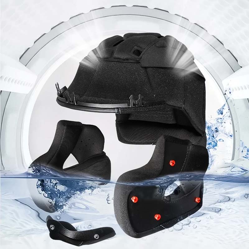 Casque de moto modulable — DOT & ECE, double visière, doublure lavable - Desfino