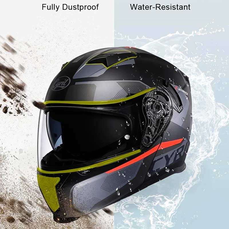Casque de moto modulable — DOT & ECE, double visière, doublure lavable - Desfino
