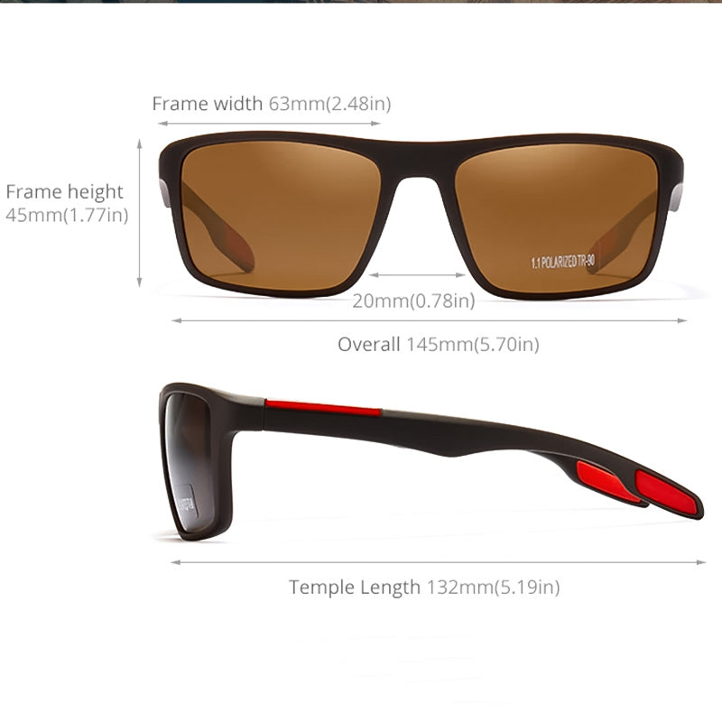 משקפי שמש מקוטבים AeroLite TR90 Polarized — עדשות בעובי 1.1 מ"מ ונוחות קלילה במיוחד