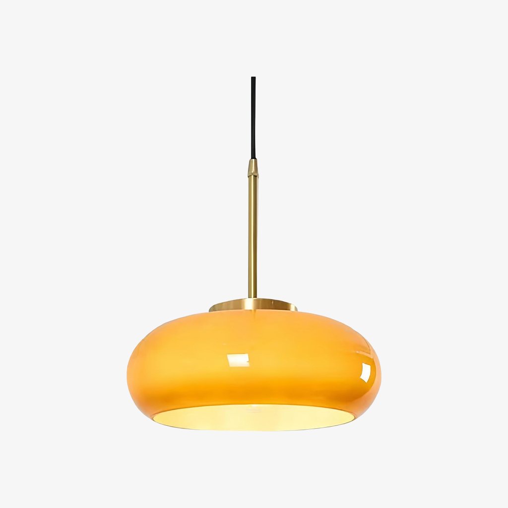 Havelo N51 Round Glass Pendant Light — Balanced Bauhaus Shade