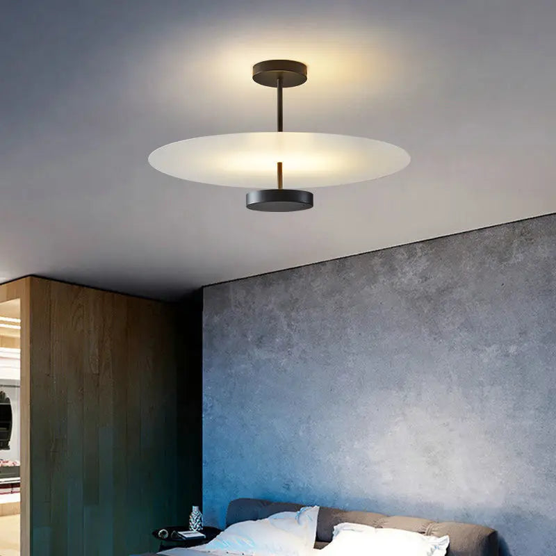 FjordHalo nordisk sirkulær lysekrone — lampe med integrert LED - Desfino