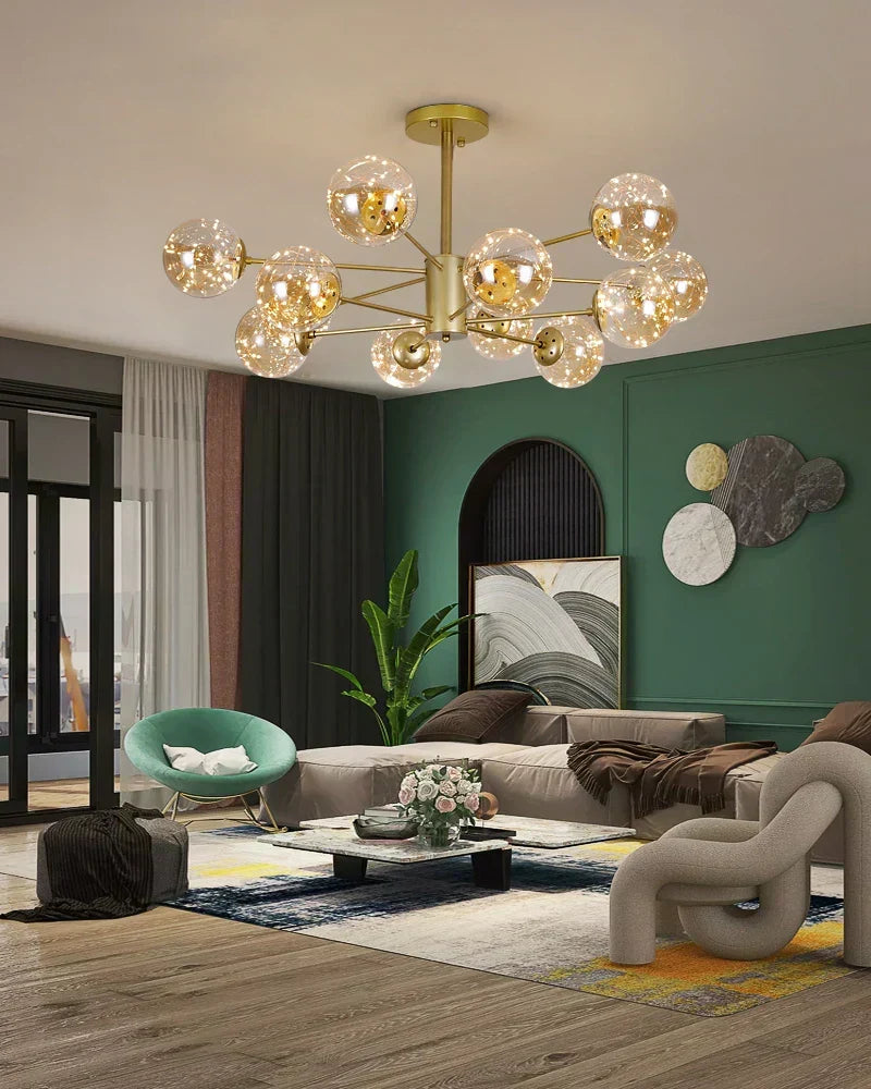 NobleLuminance lysekule i glass - skulpturell globuslampe - Desfino