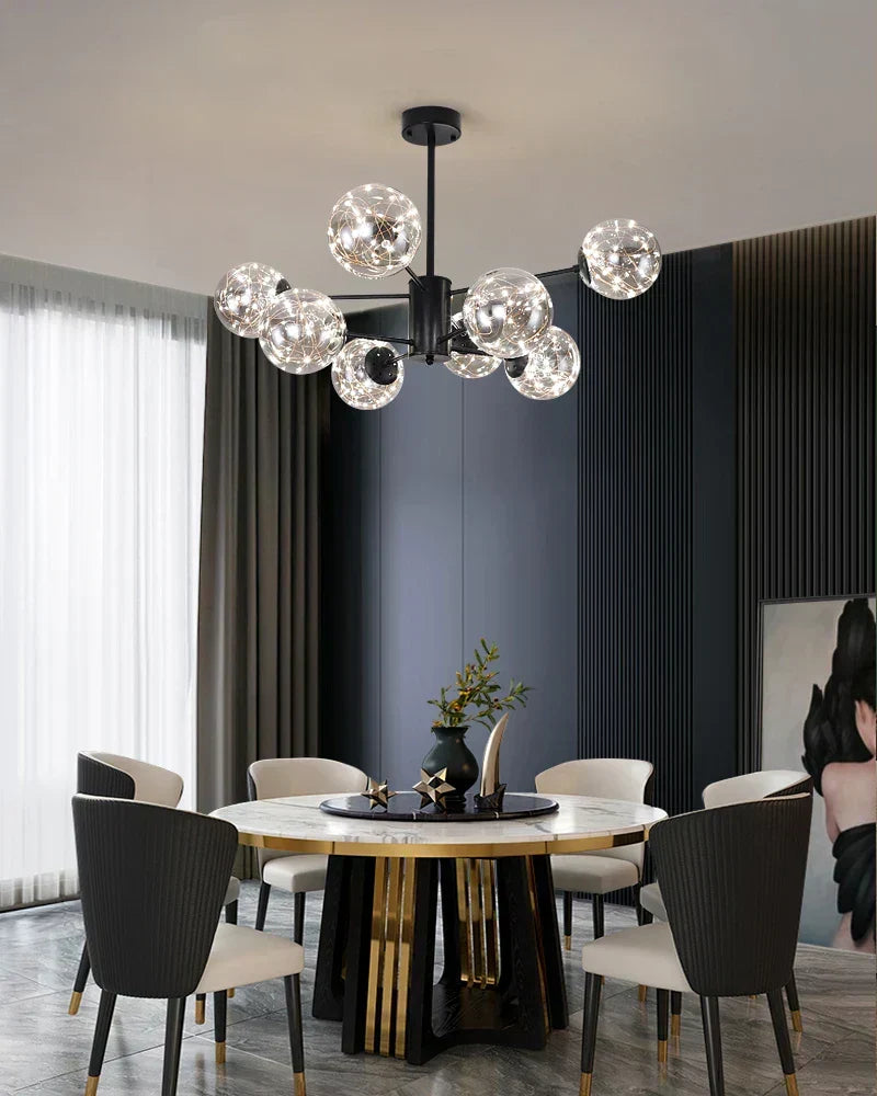 NobleLuminance lysekule i glass - skulpturell globuslampe - Desfino