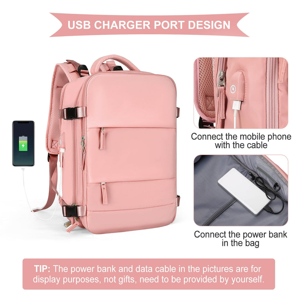 Solara Glide 45 L udvidelig smart rejserygsæk — Unisex-håndbagage - Desfino