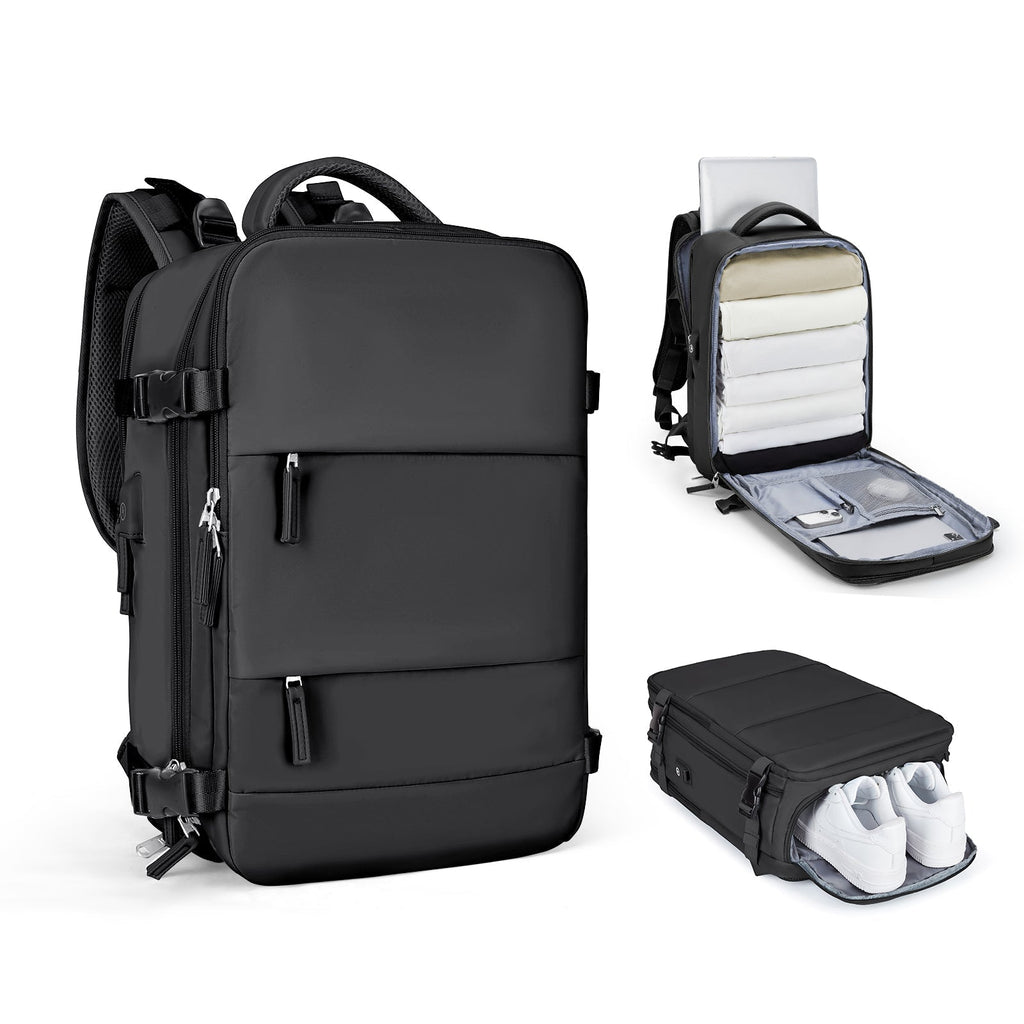 Solara Glide 45 L udvidelig smart rejserygsæk — Unisex-håndbagage - Desfino